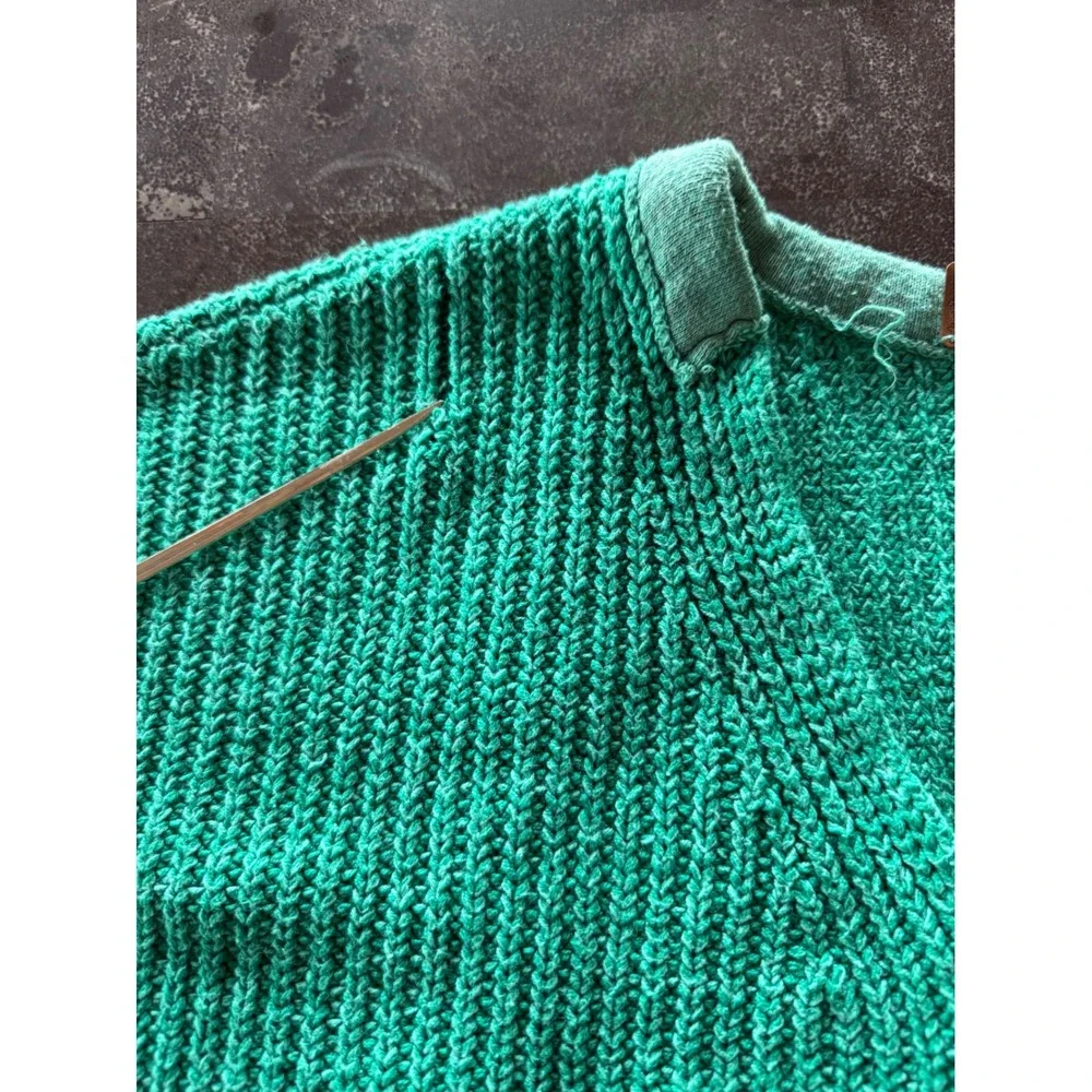 Free People Take Over Me Chunky Oversized‎ Slouchy Knit Sweater Green XS/S Boho